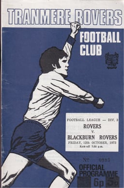 Tranmere Rovers v Blackburn Rovers Match Programme 1973-10-12